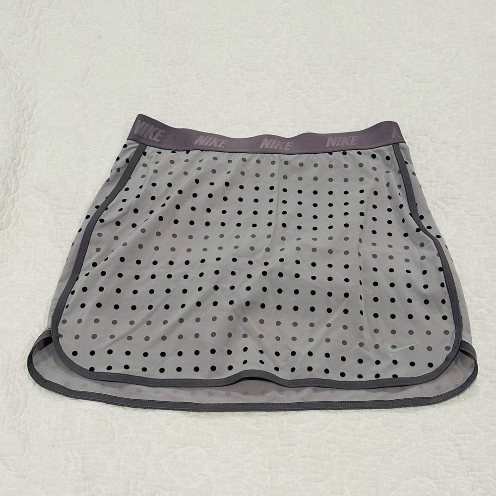 NIKE GIRLS TENNIS & RACQUET SPORT SKIRT GREY POLKA DOT TENNIS SKIRT